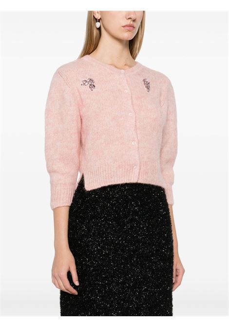 Pink crystal-embellished cardigan Simone Rocha - women SIMONE ROCHA | MIMK2TB0657RSLT